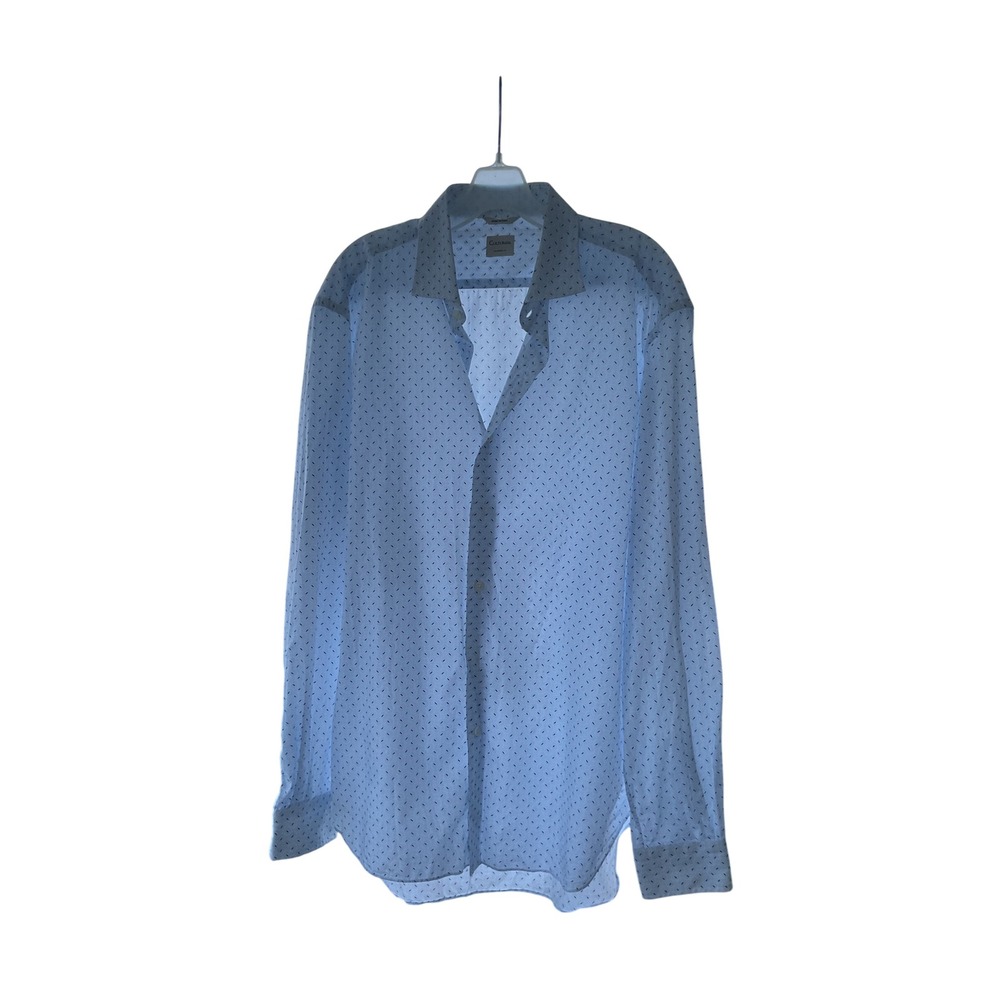 CULTURATA Tailored Fit Button Up Dress Shirt Patterned Made in Italy‎
